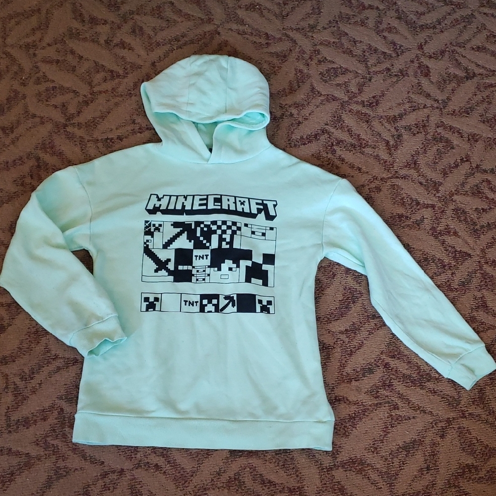 Minecraft Kids Mint Green Hoodie